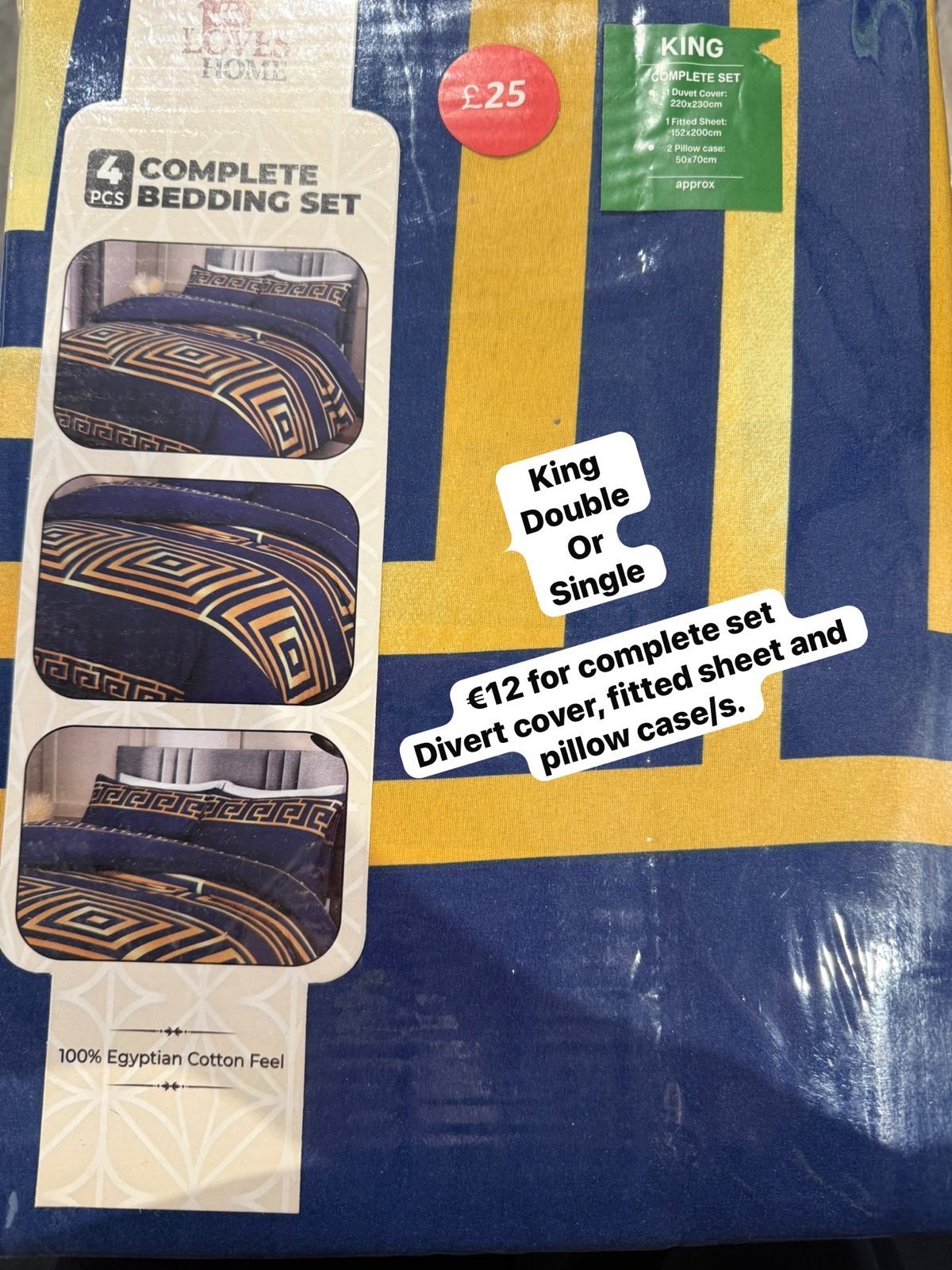 Lovely Home Complete Bedding Set 4pcs King,Double or Single