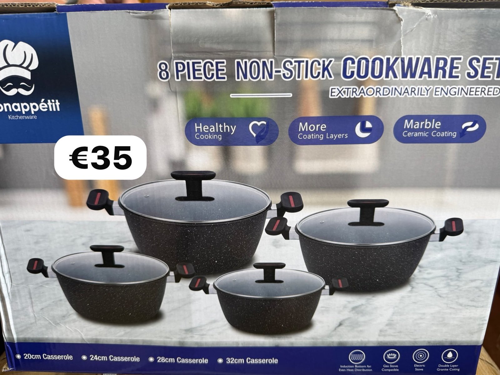 Bonappétit Kitchenware 8 Piece Non-Stick Cookware Set