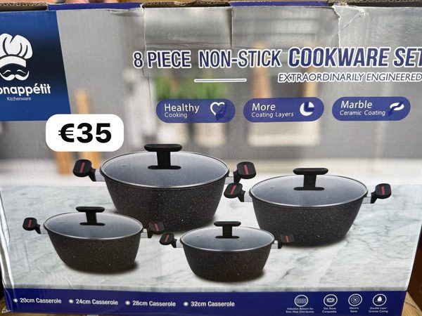 Bonappétit Kitchenware 8 Piece Non-Stick Cookware Set